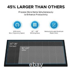 Secondhand AF2028-80 90W CO2 Laser Engraver Cutting Machine Autofocus w 20x28Bed