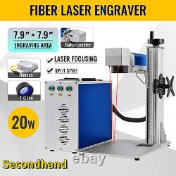 Secondhand OMTech 20W Fiber Laser Marking Machine for Metal 8x8 in. Work Area