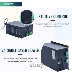 Secondhand OMTech 80W 110V CO2 Laser Power Supply for Laser Engraver Cutter LCD