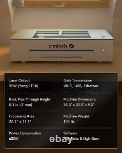 Secondhand Polar 50W 12×20 CO2 Laser Cutter Engraver Machine with Rotary Axis