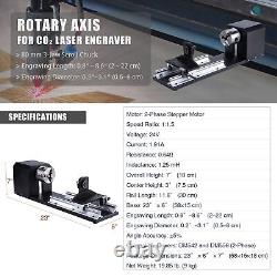 Secondhand Rotary axis w jaw chuck for 50w up CO2 laser engraver cutting machine