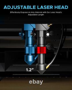 40W 8x12 CO2 Graveur Laser Contrôle Numérique LaserDRW Pompe USB Axe Rotatif Complémentaire