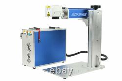 7.9x7.9 pouces 30W Machine de marquage laser à fibre JPT Machine de marquage métallique + Axe rotatif
