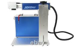 7.9x7.9 pouces 30W Machine de marquage laser à fibre JPT Machine de marquage métallique + Axe rotatif