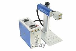 7.9x7.9 pouces 30W Machine de marquage laser à fibre JPT Machine de marquage métallique + Axe rotatif