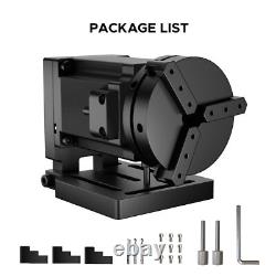 Accessoire d'axe rotatif 70 mm d'occasion pour graveur laser à fibre avec mandrin rotatif à 3 mâchoires