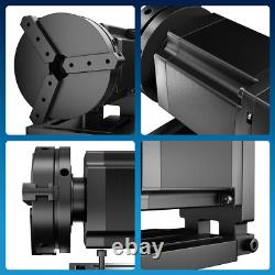 Accessoire d'axe rotatif 70 mm d'occasion pour graveur laser à fibre avec mandrin rotatif à 3 mâchoires