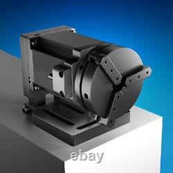 Accessoire d'axe rotatif OMTech pour graveur laser à fibre 70 mm avec mandrin rotatif à 3 mors