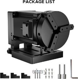 Accessoire d’axe rotatif Omtech pour graveurs laser à fibre, arbre rotatif de 70 mm avec
