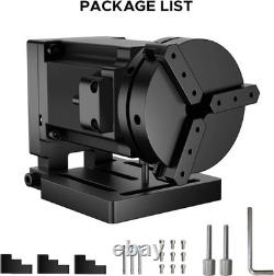 Accessoire d’axe rotatif Omtech pour graveurs laser à fibre, arbre rotatif de 70 mm avec