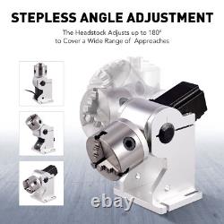 Accessoire rotatif à 3 mors de 80 mm d'occasion pour graveur laser à fibre