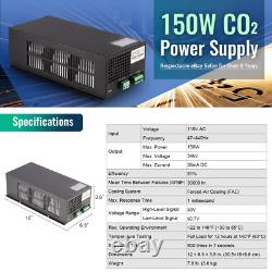 Alimentation électrique OMTech 150W pour graveur et découpeur laser CO2 Machines de gravure