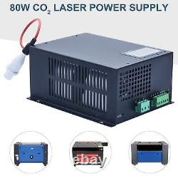 Alimentation électrique laser de 80 W pour tubes laser CO2 de 50 W, 60 W et 80 W pour machines de gravure et de découpe