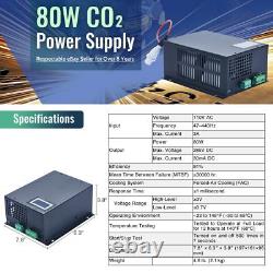 Alimentation laser OMTech pour machine de gravure et de découpe laser CO2 80 W