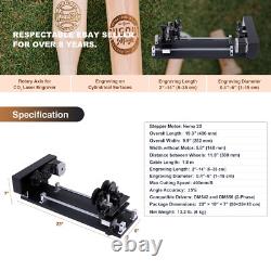 Axe rotatif pour rotation de surface de cylindre pour graveur et découpeur laser CO2 utilisé