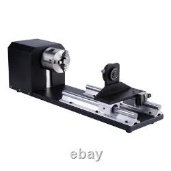 Axe rotative OMTech avec mandrin à 3 mors pour graveur et découpeur laser CO2 de 50W, 60W, 80W, 100W et 130W