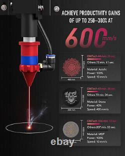 Découpeur graveur laser CO2 OMTech 130W 35x50 pour la coupe, la gravure et le marquage