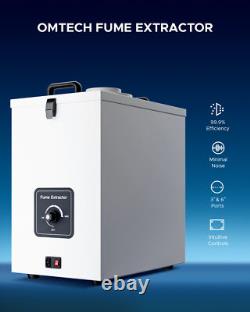 Extracteur de fumée pur d'air OMTech 85W pour graveur et découpeur laser CO2