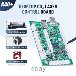 Graveur Laser Omtech 40w Co2 K40+ Mainboard Pour Axis Rotary & Lightburn Comp