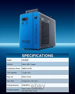 Graveur et découpeur laser CO2 100W d'occasion 24x40 pouces plus refroidisseur d'eau CW5200