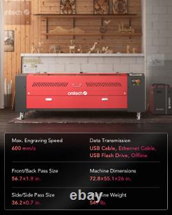 Graveur et découpeur laser CO2 OMTech 130 W 35 x 50 po avec refroidisseur d’eau CW-5000 autofocus