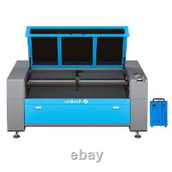 Graveur et découpeur laser CO2 d'occasion de 150W 40x63 avec lit et autofocus, refroidisseur d'eau.