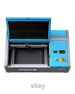 Graveur laser CO2 OMTech 8x12 avec plateforme ventilée et pompe marqueur laser 40W
