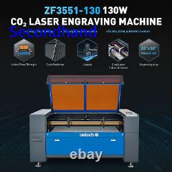 Graveur laser CO2 d'occasion Secondhand 2Head 35x50 Découpe laser 2 tubes de 130W Panneau Ruida