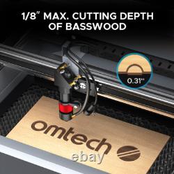 Graveur laser CO2 de bureau OMTech 45W K40+ avec une zone de travail de 8x12 et détachable