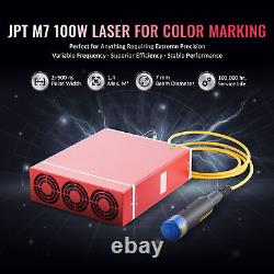 Graveur laser à fibre JPT M7 d'occasion de 100W compatible avec LightBurn 4.3x4.3 7x7