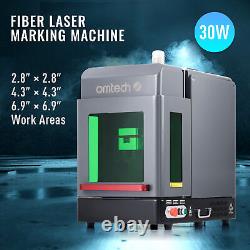 Graveur laser à fibre d'occasion de 30W, zone de gravure de 70x70, 110x110 et 175x175