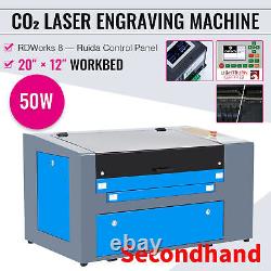 Machine À Découper Le Graveur Laser Co2 Mis À Jour D'occasion 50w 12x20