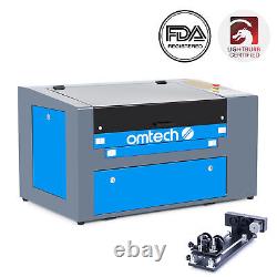 Machine De Gravure À Graveur Laser Omtech 50w 12x20in Co2 Avec Axe De Rotation C