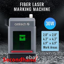 Machine à fibre laser d'occasion de 30W pour le marquage de métaux de taille 70x70, 110x110 et 175x175.
