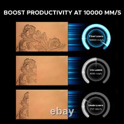 Machine à marquer et à graver au laser à fibre OMTechT Galvo 30W avec une surface de travail de 6,9x6,9 pouces.