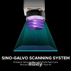Machine à marquer et à graver au laser à fibre OMTechT Galvo 30W avec une surface de travail de 6,9x6,9 pouces.