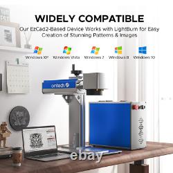 Machine à marquer et à graver au laser à fibre OMTechT Galvo 30W avec une surface de travail de 6,9x6,9 pouces.