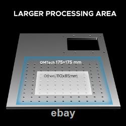 Machine à marquer et à graver au laser à fibre OMTechT Galvo 30W avec une surface de travail de 6,9x6,9 pouces.