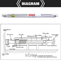 Machine de découpe et de gravure au laser CO2 OMTech 50W Tube de 88cm Dia 5cm