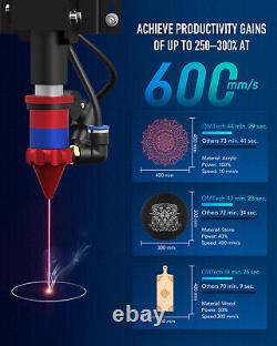 Machine de découpe et de gravure laser CO2 OMTech 24x35 80W avec refroidisseur à eau 5200.
