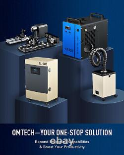 Machine de découpe laser CO2 OMTech améliorée 80W 28x20 avec commandes Ruida et autofocus