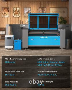 Machine de gravure, découpe et marquage au laser CO2 d'occasion de 130W avec une zone de travail de 35x55cm
