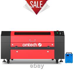Machine de gravure et de découpe au laser CO2 60W avec table de travail de 28x20 pouces et refroidisseur d'eau