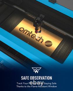 Machine de gravure et de découpe au laser CO2 OMTech 90W 20x28 avec refroidisseur CW-5200