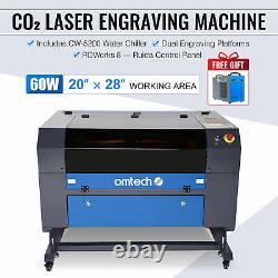 Machine de gravure et de découpe au laser d'occasion de 60W 20x28CO2 avec Ruida et refroidisseur d'eau CW-5200