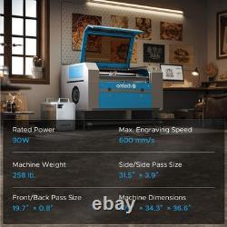 Machine de gravure et de découpe laser CO2 AF2028-80 90 W d’occasion avec autofocus et plateau 20 x 28<br/>