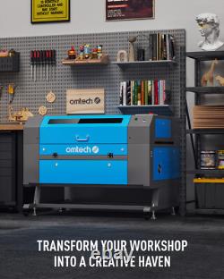 Machine de gravure et de découpe laser CO2 OMTech Autofocus 60 W avec plateau de 28'' x 20''