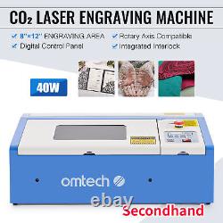 Machine de gravure et de marquage au laser CO2 d'occasion de 40W, avec une surface de 12x8 pouces (30x20 cm)