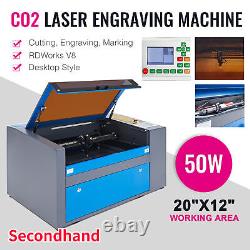 Machine de gravure et de marquage au laser CO2 d'occasion de 50W, 20x12.