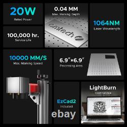 Machine de gravure et de marquage au laser à fibre 20W d'occasion compatible avec LightBurn